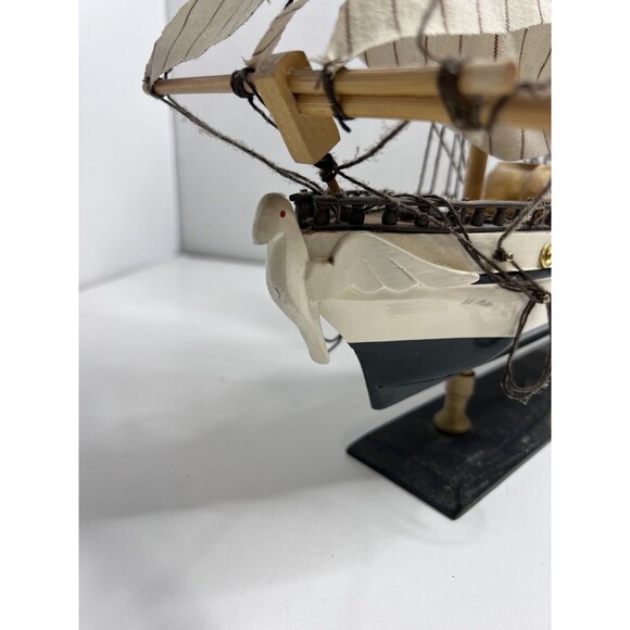 VTG Sailing Ship 3 Mass Model Constitution 17 in Collectible Decor Cloth Cannons - Picture 12 of 12